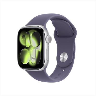 Apple Watch Series 11 GPS 46mm Silver Aluminium Case met Purple Fog Sport Band - S/M Smartwatch Zilver Apple Watch Series 11 GPS 46mm Silver Aluminium Case met Purple Fog Sport Band - S/M Smartwatch Zilver