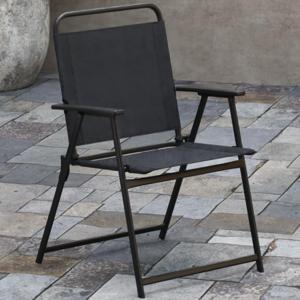 Set van 2 Opvouwbare Buitenstoelen Draagbare Tuinstoelen met Rugleuning en Armleuningen Robuust Metalen Frame Laadcapaciteit 150 kg