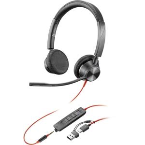 HP Poly Blackwire C3325-M On Ear headset Computer Kabel Stereo Zwart Ruisonderdrukking (microfoon) Headset, Volumeregeling, Microfoon uitschakelbaar (mute)