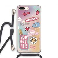 Positivity: iPhone 8 Plus Transparant Hoesje met koord