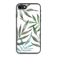 Tropical watercolor leaves: iPhone 8 Biologisch afbreekbaar hoesje