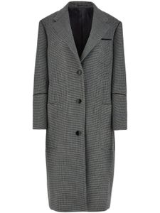 Ferragamo manteau boutonné à carreaux - Gris