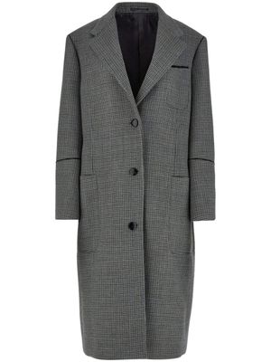 Ferragamo manteau boutonné à carreaux - Gris