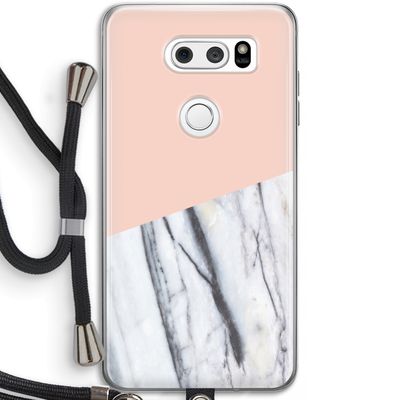 A touch of peach: LG V30 Transparant Hoesje met koord