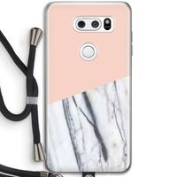 A touch of peach: LG V30 Transparant Hoesje met koord