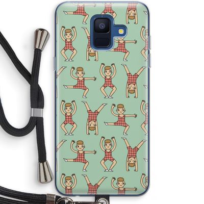 Gymboys: Samsung Galaxy A6 (2018) Transparant Hoesje met koord