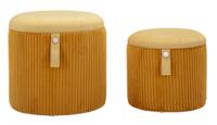 BLADERDEEG MET OPSLAG BOLZANO MOSTERD SET 2 STUKS CM Ø 38 X 38-32 X 28