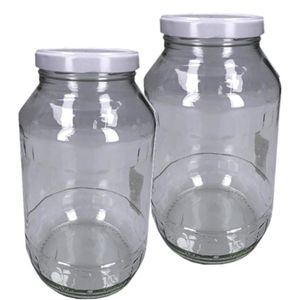 2x Weckpot/inmaakpot met schroefdeksel 1700 ml