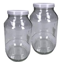 2x Weckpot/inmaakpot met schroefdeksel 1700 ml