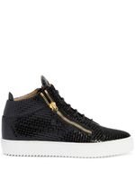 Giuseppe Zanotti baskets Kris en cuir à design tressé - Noir