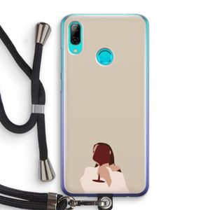 I drink wine: Huawei P Smart (2019) Transparant Hoesje met koord