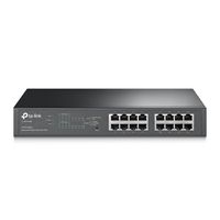 TP-LINK TL-SG1016PE Managed Gigabit Ethernet (10/100/1000) Zwart Power over Ethernet (PoE) - thumbnail