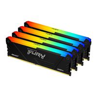 Kingston FURY 64 GB DDR4-3600 Quad-Kit werkgeheugen KF436C18BB2AK4/64, Beast RGB, XMP