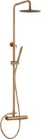 Qisani Flow regendoucheset met 2 straalsoorten Ø25cm copper