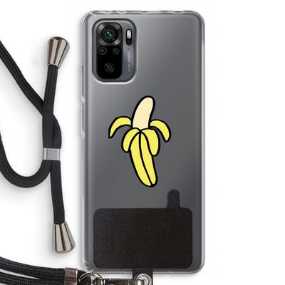 Banana: Xiaomi Redmi Note 10 Pro Transparant Hoesje met koord