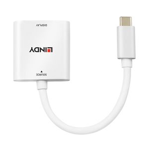 Lindy 43339 video kabel adapter 0,1 m USB Type-C HDMI Wit