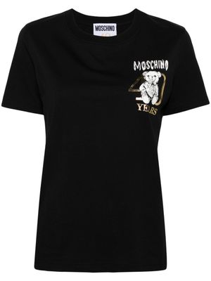Moschino t-shirt en coton à imprimé Teddy Bear - Noir