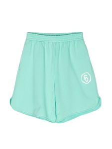 MM6 Maison Margiela Kids short en coton à imprimé graphique - Vert