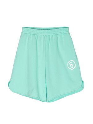 MM6 Maison Margiela Kids short en coton à imprimé graphique - Vert
