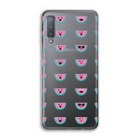 Smiley watermeloenprint: Samsung Galaxy A7 (2018) Transparant Hoesje