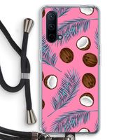 Kokosnoot roze: OnePlus Nord CE 5G Transparant Hoesje met koord Kokosnoot roze: OnePlus Nord CE 5G Transparant Hoesje met koord