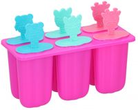 Fresh & Cold ijslollymaker polypropyleen 80 ml fuchsia 6 stuks - thumbnail