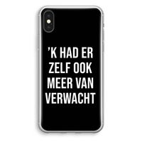 Meer verwacht - Zwart: iPhone XS Transparant Hoesje