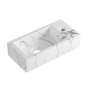 Fontein Best Design Allure 36x18x9 cm Rechts Marmer White