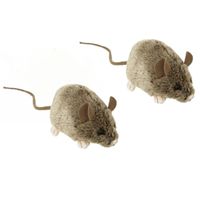 2x stuks knuffel muis/muizen van 12 cm