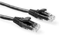 ACT Zwarte 2 meter U/UTP CAT6 patchkabel component level met RJ45 connectoren - thumbnail