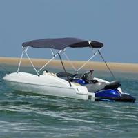 VidaXL Biminitop 4 bogen met zijwanden 243x(185-198)x137 cm