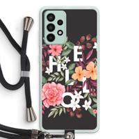 Hello in flowers: Samsung Galaxy A52s 5G Transparant Hoesje met koord - thumbnail