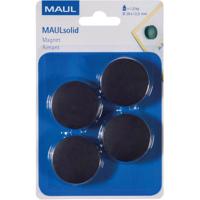 Maul magneet Solid, 38 mm, trekkracht 1,5 kg, blister van 4 stuks, zwart