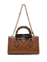 Gucci petit sac porté épaule Diana en cuir - Marron - thumbnail