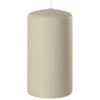 1x Beige cilinderkaars/stompkaars 6 x 12 cm 45 branduren