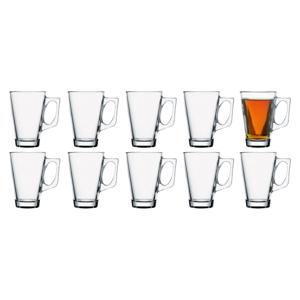 Pasabahce Koffie/thee glazen Ceylon - set 10x stuks - transparant glas - 250 ml