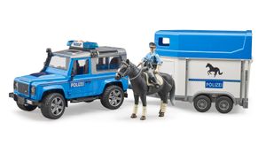Bruder Politie Land Rover Defender paardentrailer