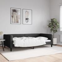 Slaapbank 100x200 cm stof zwart