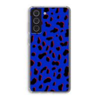 Blue Leopard: Samsung Galaxy S21 FE Transparant Hoesje