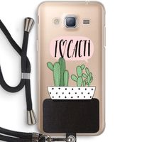 I love cacti: Samsung Galaxy J3 (2016) Transparant Hoesje met koord