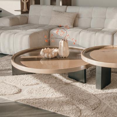 Eleonora Ronde Salontafel 'Mayson' 120cm, kleur Beige