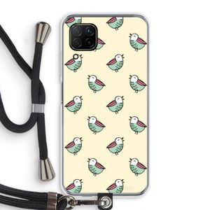 Vogeltjes: Huawei P40 Lite Transparant Hoesje met koord