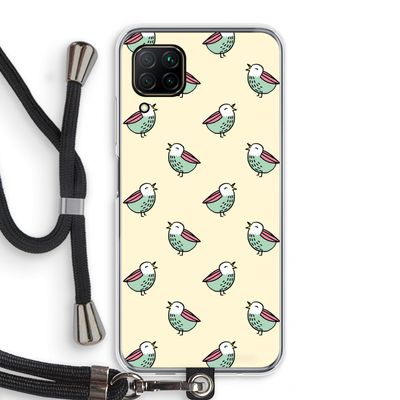 Vogeltjes: Huawei P40 Lite Transparant Hoesje met koord