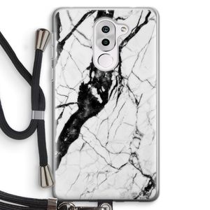 Witte marmer 2: Honor 6X Transparant Hoesje met koord