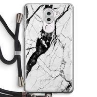 Witte marmer 2: Honor 6X Transparant Hoesje met koord