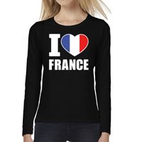 I love France long sleeve t-shirt zwart voor dames - thumbnail