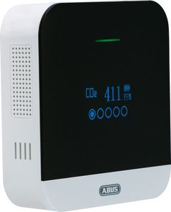 ABUS AirSecure CO2WM110 Kooldioxidemelder werkt op het lichtnet, werkt op een accu Detectie van Kooldioxide