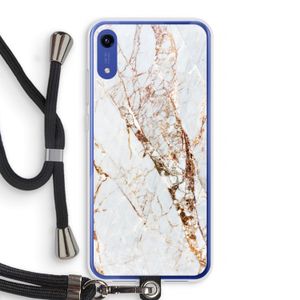 Goud marmer: Honor Play 8A Transparant Hoesje met koord