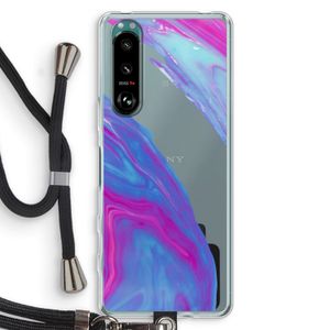 Zweverige regenboog: Sony Xperia 5 III Transparant Hoesje met koord