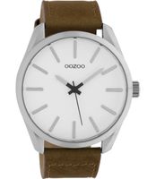OOZOO Timepieces Horloge Bruin/Wit | C10320 - thumbnail